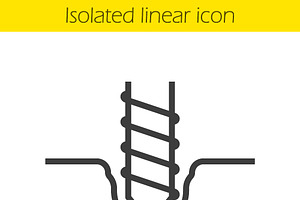 Drilling Linear Icon. Vector