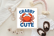 Crabby but Cute Beach Crab Summer, an Animal Illustration by CraftArtStudio (Thumbnail 4 of 4)