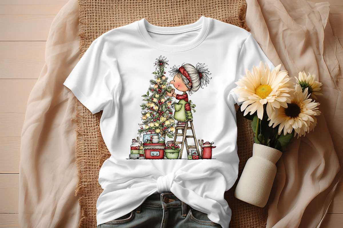 Christmas Grandma Clipart, an Illustration by Craft Nest (Photo 6 of 8)