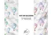 Hot air Balloons seamless pattern, a Pattern Graphic by Milatoo (Thumbnail 4 of 6)