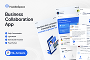 HuddleSpace - Business Collaboration, an UI Kit Template by floxui (Thumbnail 1 of 9)