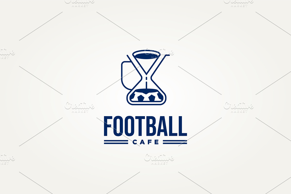minimalist soccer football cafe logo, a Branding & Logo Template by Blazybone