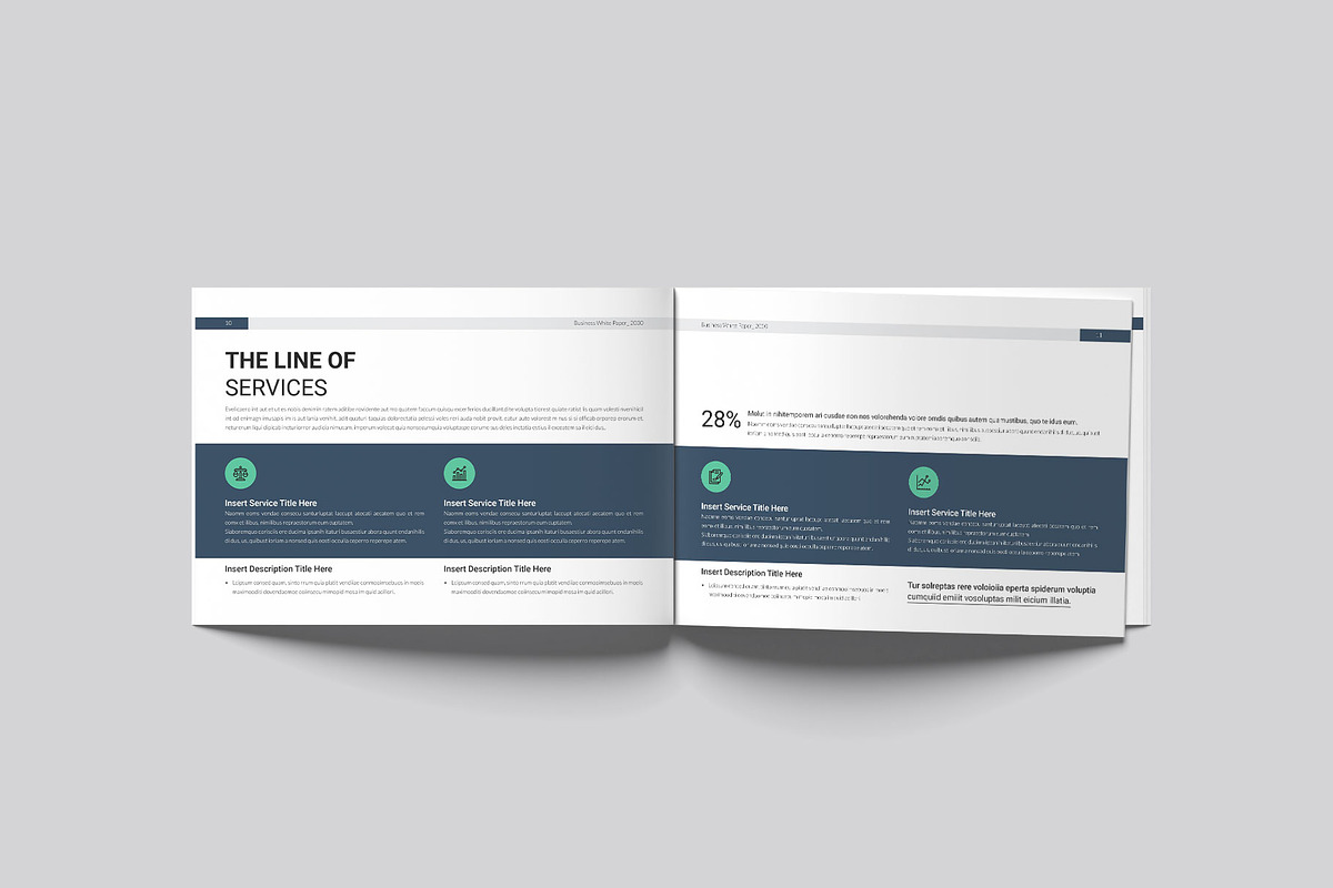 Business White Paper Landscape, a Brochure Template by DesignCrest (Photo 9 of 14)