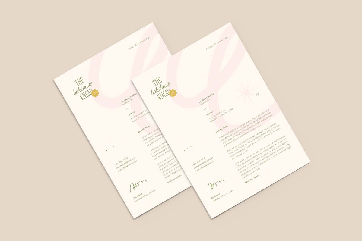 Bakehaus Bakery Store - Letterhead, a Stationery Template by VUNIRA (Photo 2 of 3)