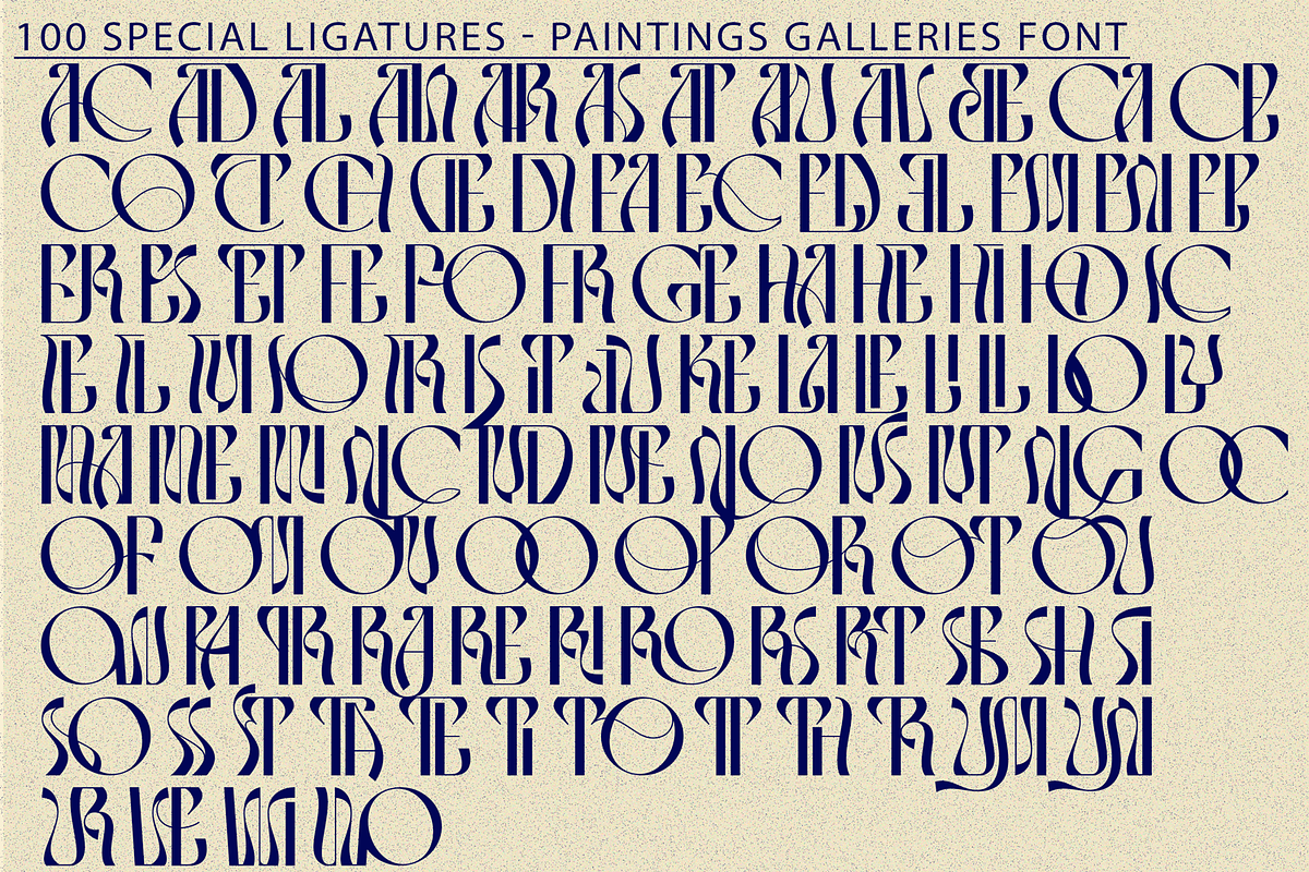 Paintings Galleries Font, a Sans Serif Font by 177Studio (Photo 8 of 8)
