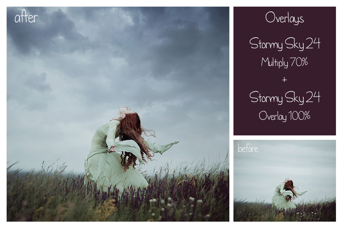 30 Stormy Sky Overlays, a Texture Graphic by LovePhotoMoment (Photo 2 of 11)