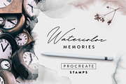 Watercolor Memories Procreate Stamps, a Brush Add-On by Struvictory.art (Thumbnail 1 of 8)