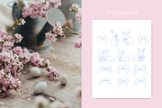 Coquette Bunnies hand drawn vectors, an Animal Illustration by yabluko_draws (Thumbnail 5 of 6)