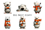Cute Winter Polar Bear Watercolor, an Illustration by Craft Nest (Thumbnail 8 of 9)
