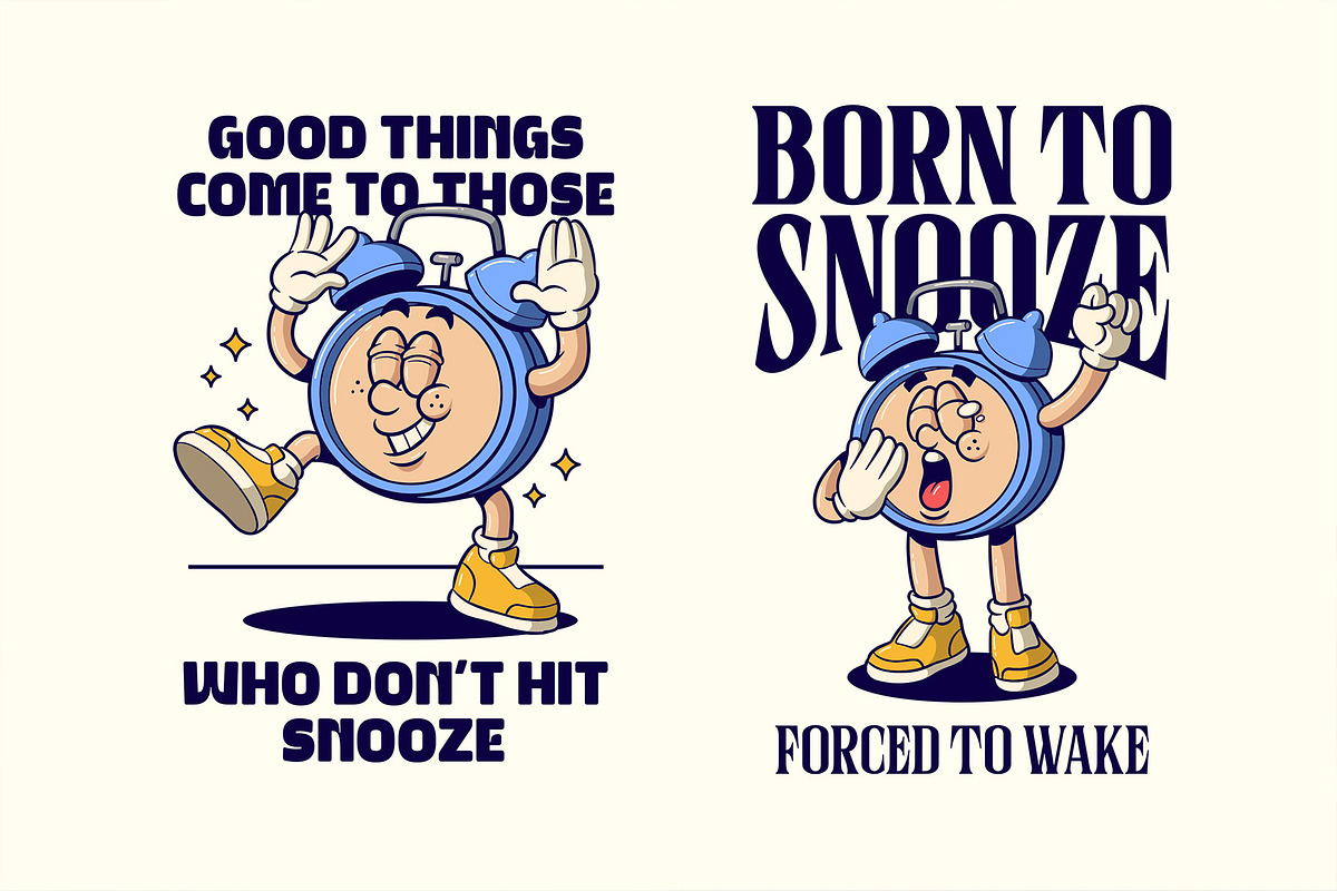 Retro Weker Characters, an Object Illustration by Graptail (Photo 2 of 9)