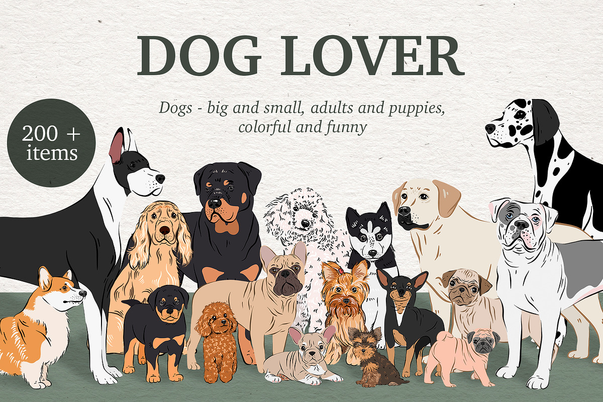 Dog Lover - big collection, an Animal Illustration by Alina Sh (Photo 1 of 10)