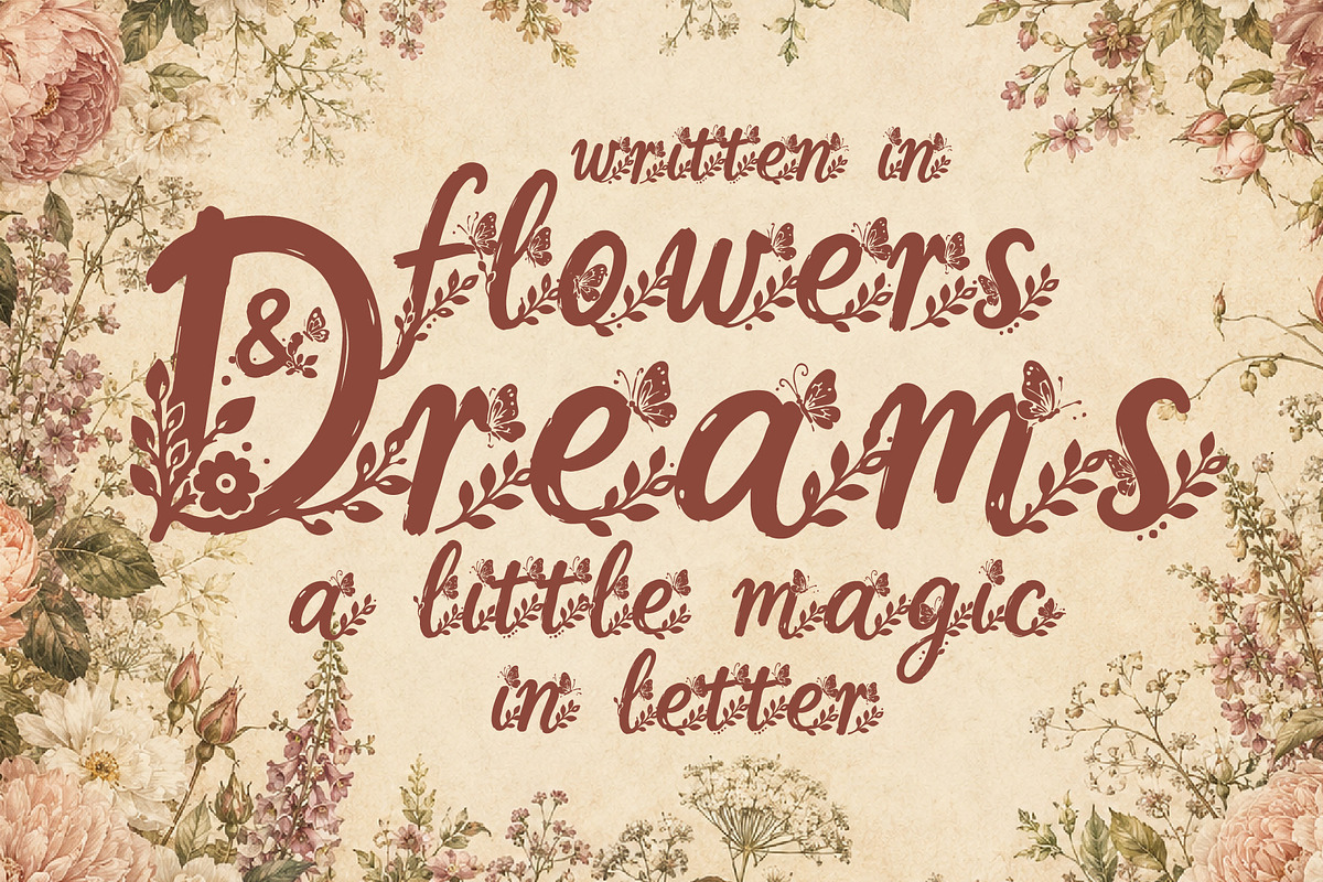 Aerisfly - Butterflies & Floral, a Script Font by HypeWorksCo (Photo 13 of 17)