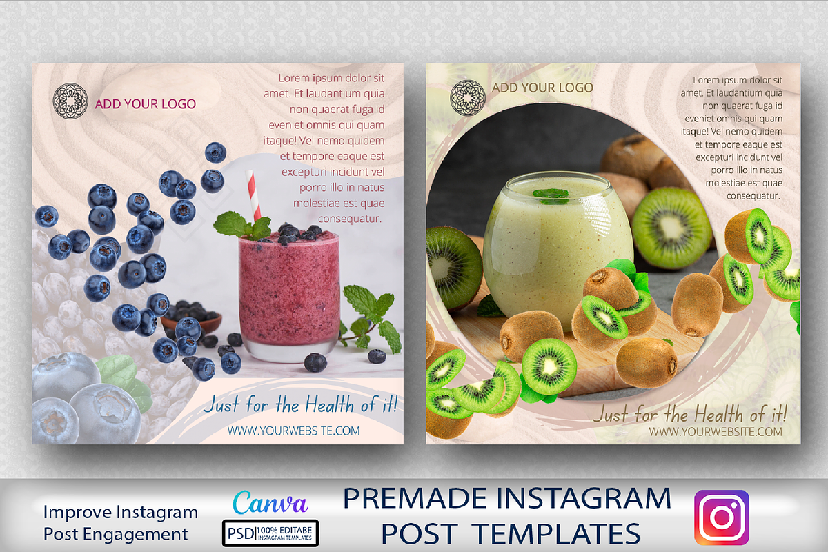 CANVA Templates Instagram Posts, a Social Media Template by Vibrant Design Shop (Photo 5 of 7)