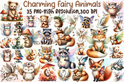 Charming Fairy Woodland Animals Clip, an Illustration by Sublimation Artist (Thumbnail 1 of 6)