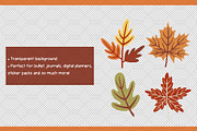 Autumn Leaves Clipart and Patterns, a Pattern Graphic by Drafts n Doodles (Thumbnail 3 of 8)