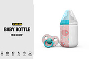 Baby Bottle and Pacifier Vol2 Mockup, a Product Mockup by PixelMockup (Thumbnail 1 of 17)