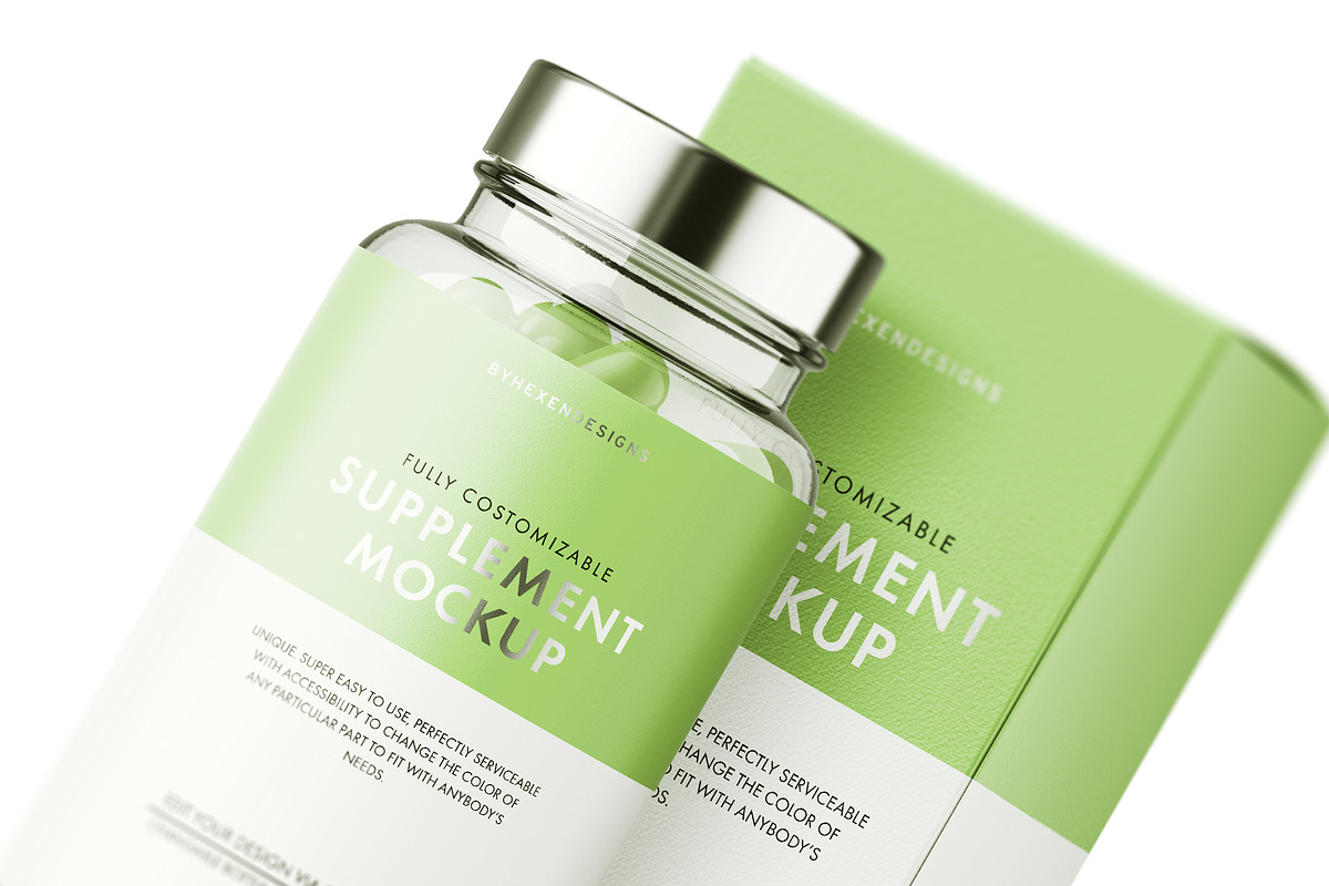 Supplement Bottle Mockup, a Product Mockup by HexenDesigns (Photo 2 of 12)