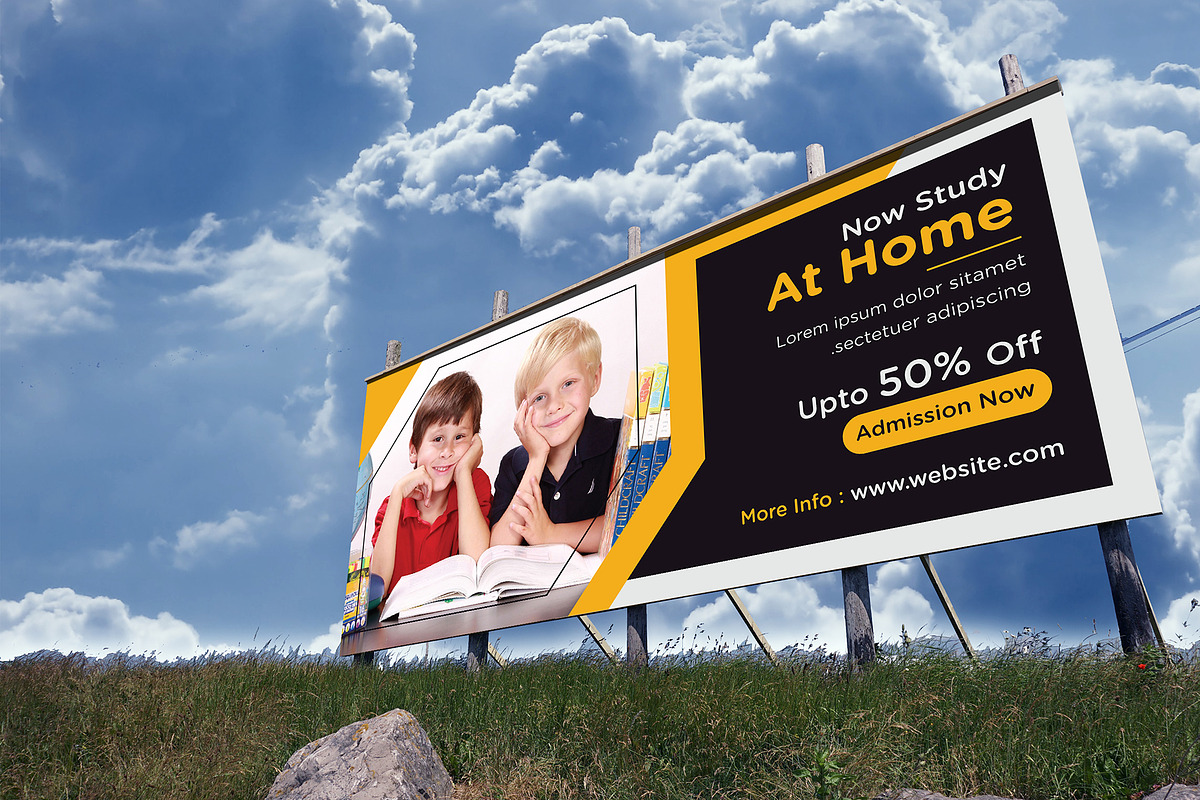 School Billboard Template, a Poster Template by creative-som (Photo 2 of 3)