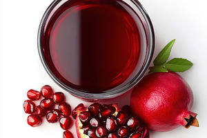 Pomegranate juice seeds and fruit he, a Food & Drink Photo by Pixeness Studio