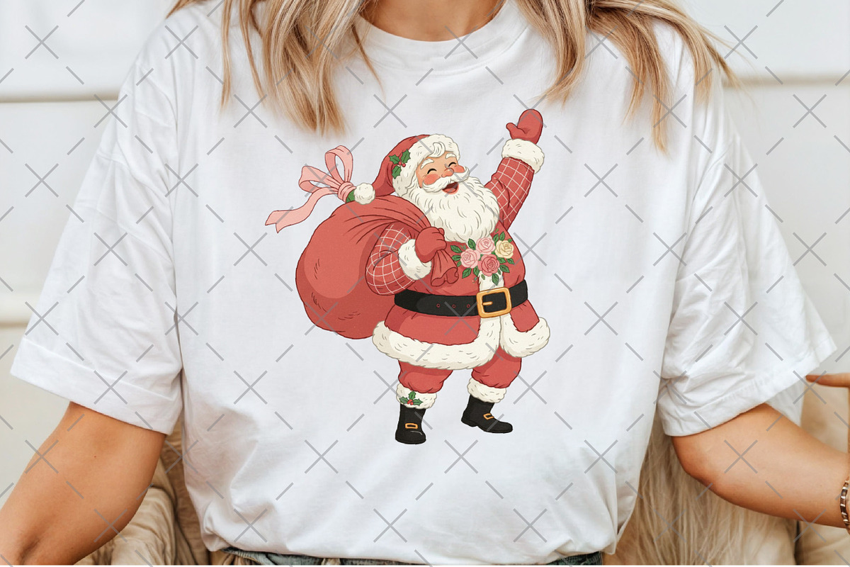 Faux Embroidery Joyful Santa Claus, an Illustration by Craft Nest (Photo 3 of 6)