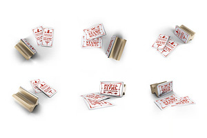 Stamp Business Card Mock-Up, an Advertising Mockup by DesignRushMarket