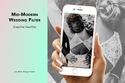 Mid-Modern Wedding Geofilter, a Social Media Template by Uno Bello Design Studio (Thumbnail 1 of 3)