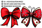 Christmas Bow Clipart Bundle, an Illustration by Pixels.Craft (Thumbnail 4 of 6)
