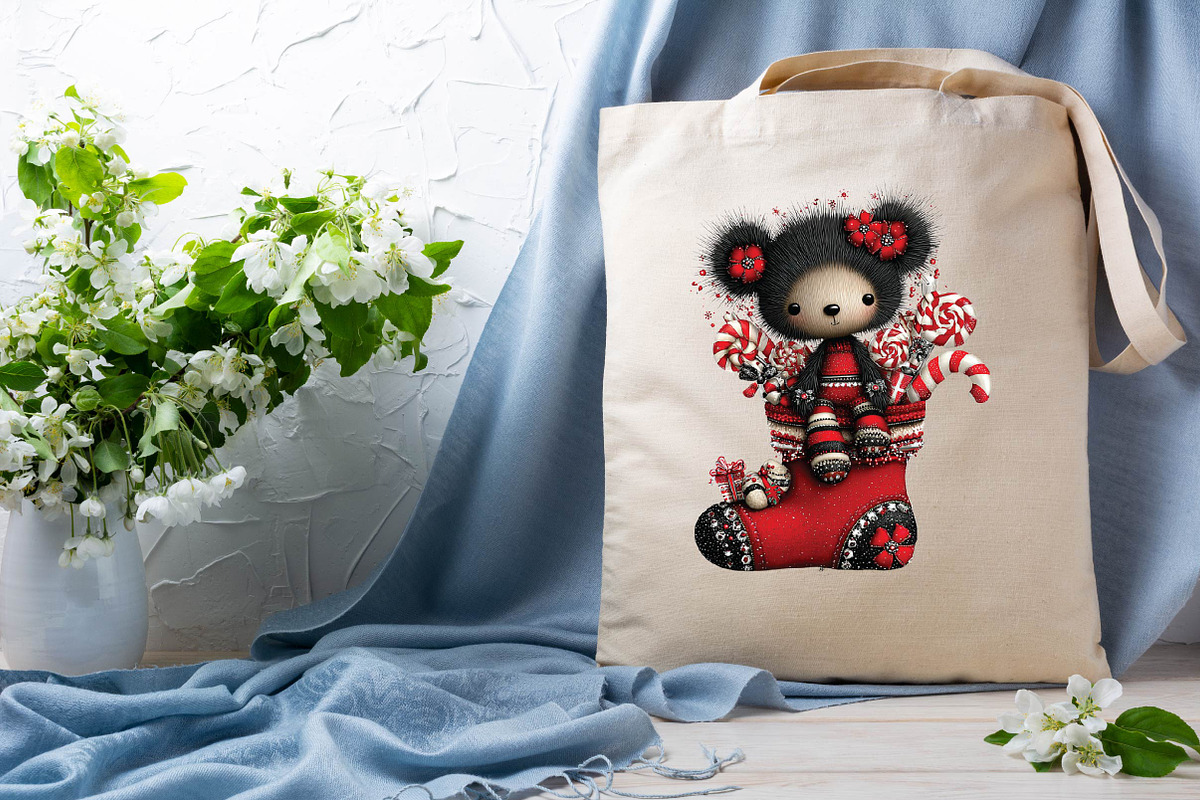 Whimsical Christmas Teddy Bear Clip, an Animal Illustration by SVGArt (Photo 5 of 9)