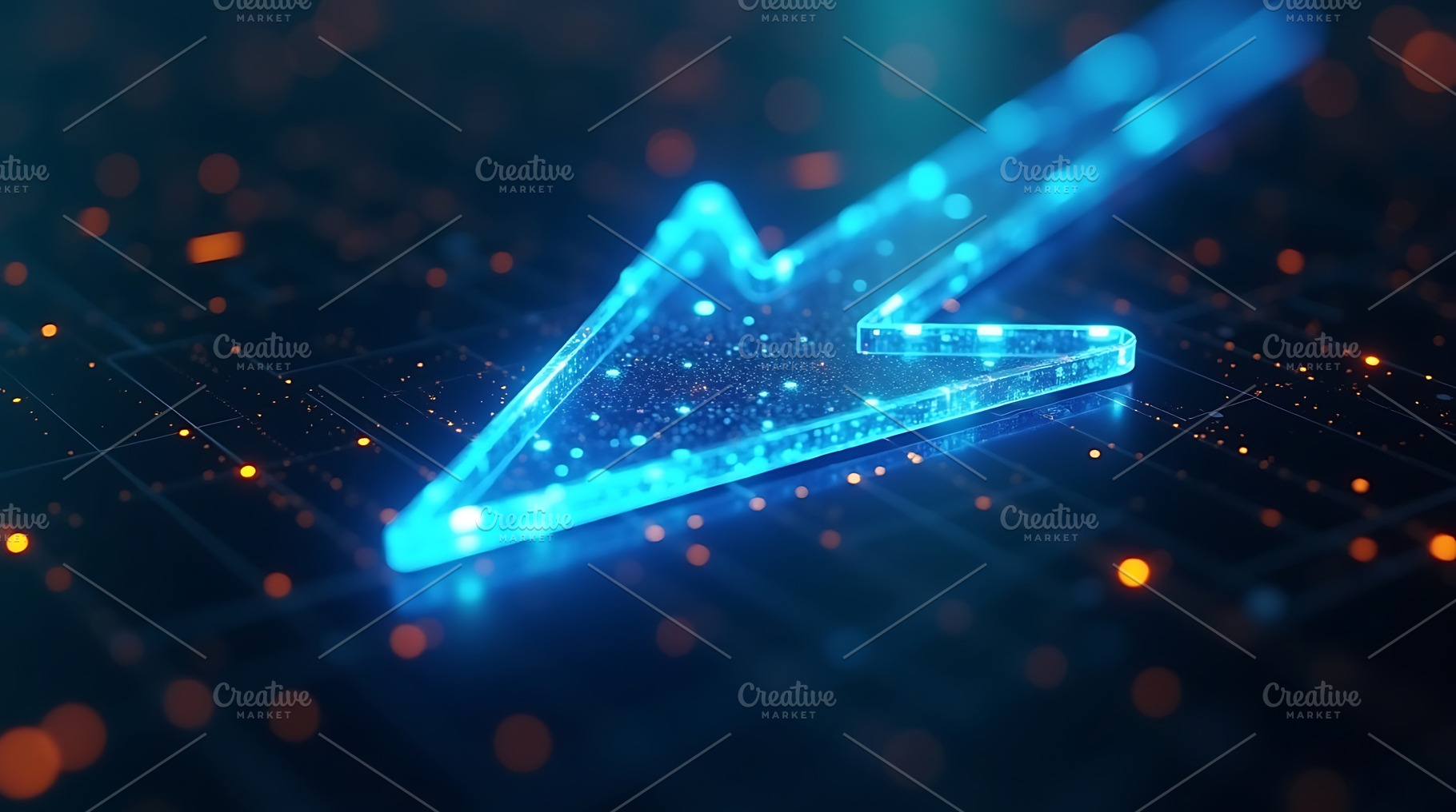 Neon arrow digital technology, a Business Photo by Artonix