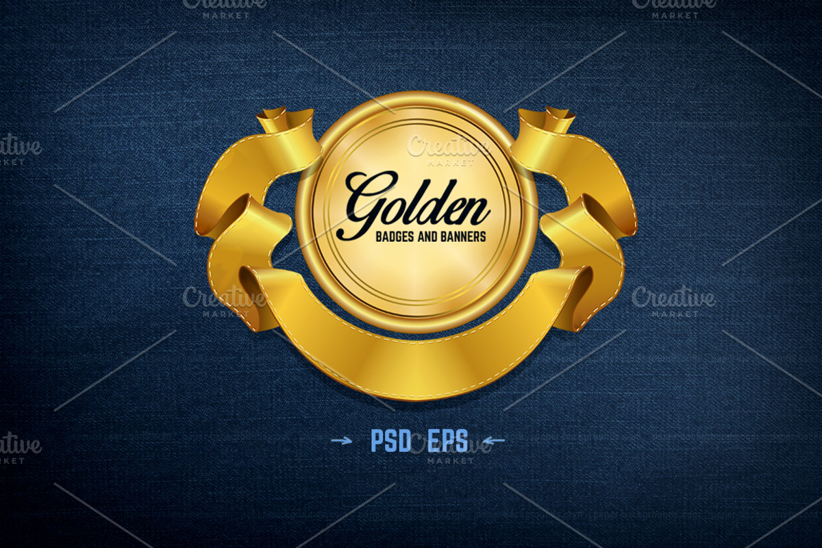 Golden badges and banners, an Object Graphic by El-Studio (Photo 1 of 4)