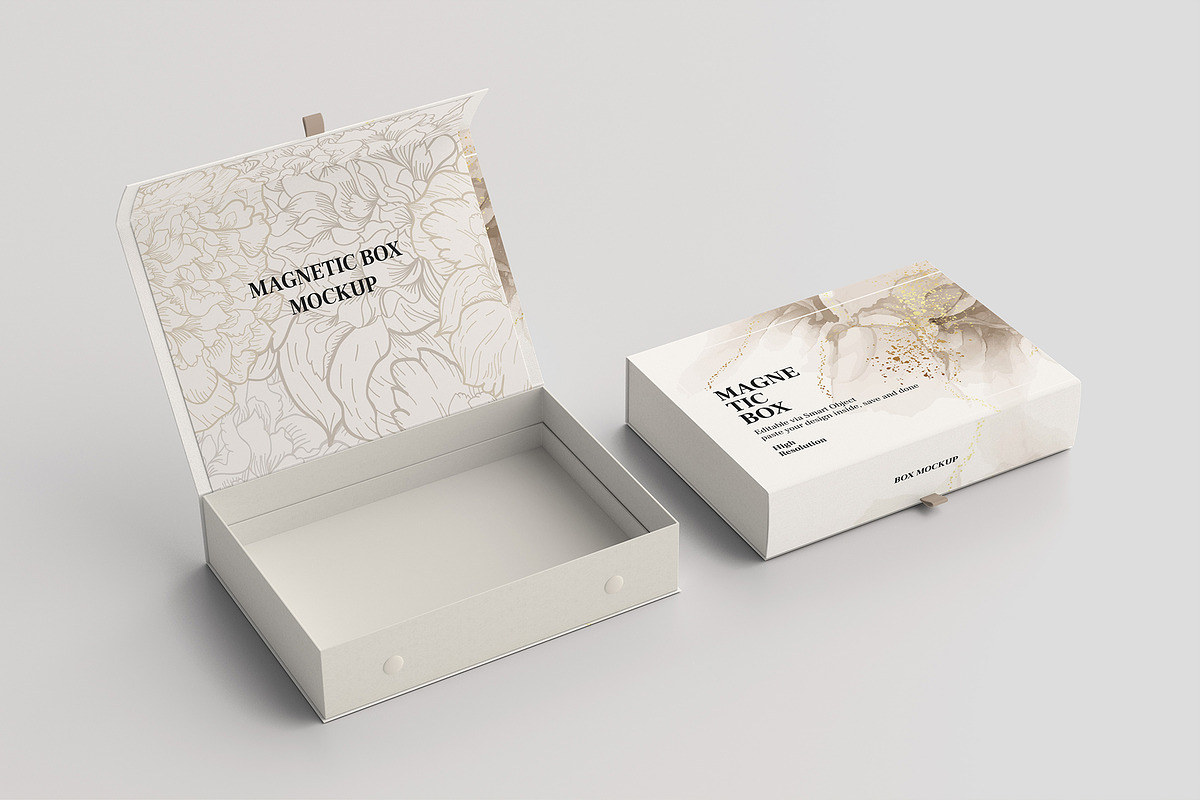 Magnetic Gift Box Mockup, a Packaging Mockup by graphicpages (Photo 9 of 9)