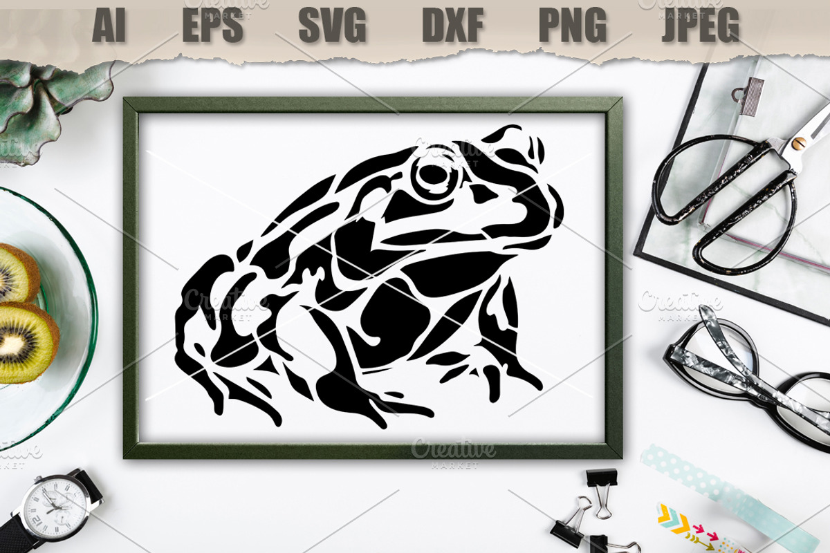 Stencil Frog, a Decorative Illustration by MARYCRAFTIRIA (Photo 3 of 3)