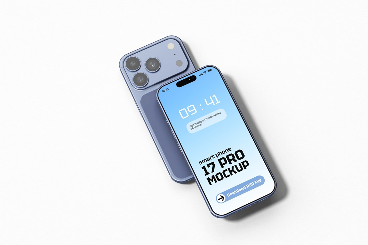 iPhone 17 Pro Mockup, an iPhone Mockup by Graphic Deal (Photo 2 of 6)