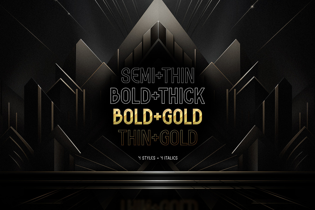 GILDED | Neo Vintage 16-Font Family, a Sans Serif Font by Ckybe's Corner (Photo 3 of 18)