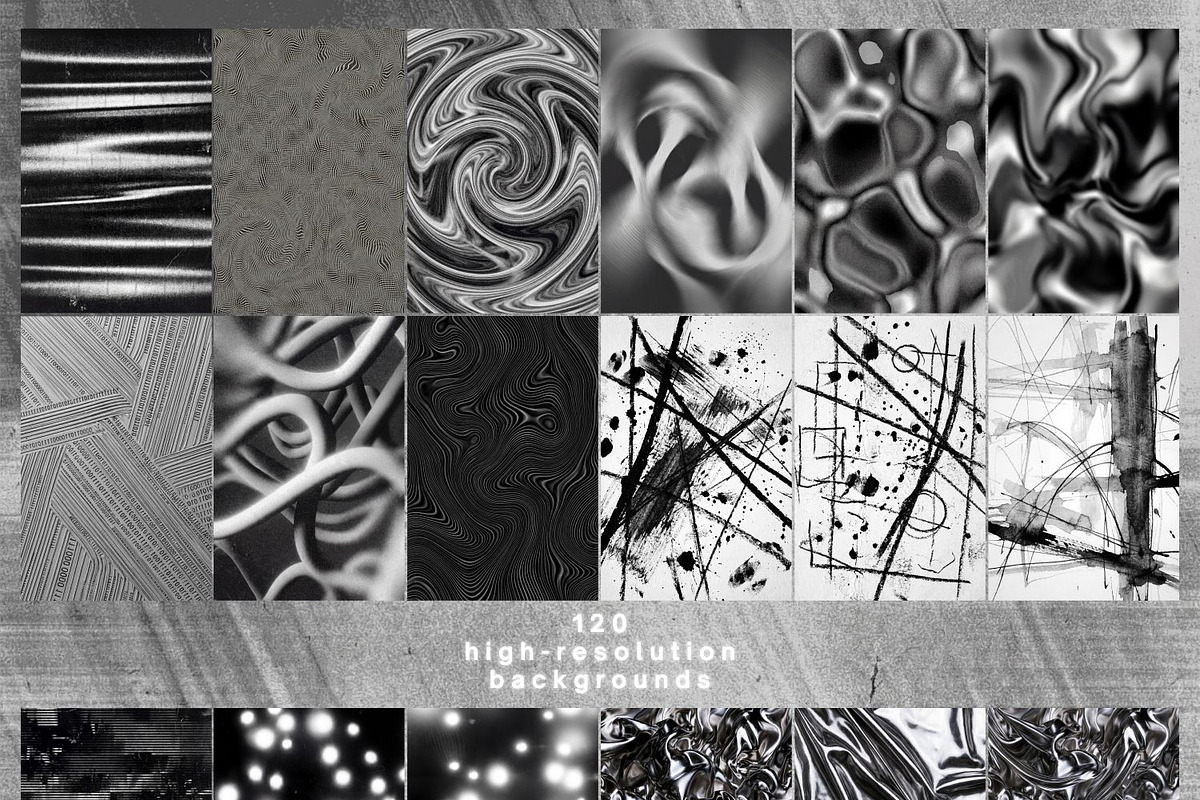 NOIR / Dark Abstract Texture Pack, a Background Graphic by Natali Batu (Photo 5 of 11)