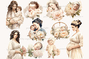 Baby Shower Clipart Bundle PNG, a Person Illustration by GlamArtZhanna (Thumbnail 3 of 5)