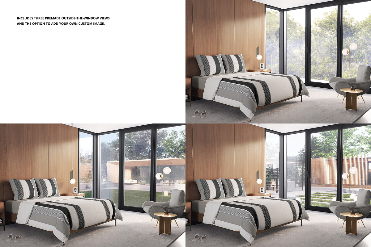 Modern Bedroom Bedding Mockup Set, a Product Mockup by creatsy5 (Photo 4 of 9)