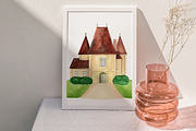 Chateau Ceremony Floral Wedding, a Decorative Illustration by Catch the Dream Art (Thumbnail 7 of 15)