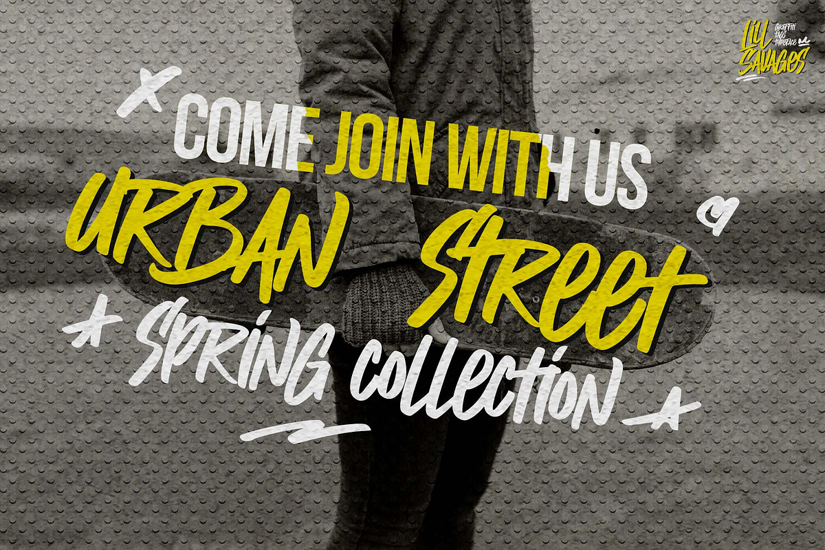 Lill Savages – Graffiti Typeface, a Handwritten Font by Gassstype (Photo 2 of 8)