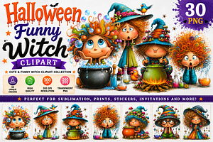 Funny Witch Clipart