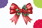Red Coquette Christmas Bow Bundle, an Illustration by designcity5 (Thumbnail 4 of 5)