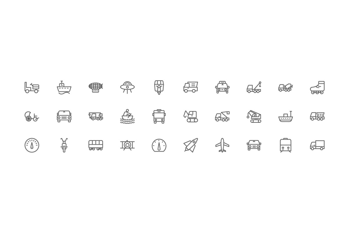 160 Automobile Line Icons, an Outline Icon by Vectors Market (Photo 3 of 3)