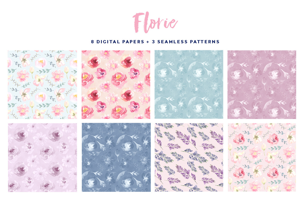 Florie Watercolor Design Kit, an Illustration by KitsPix (Photo 8 of 11)