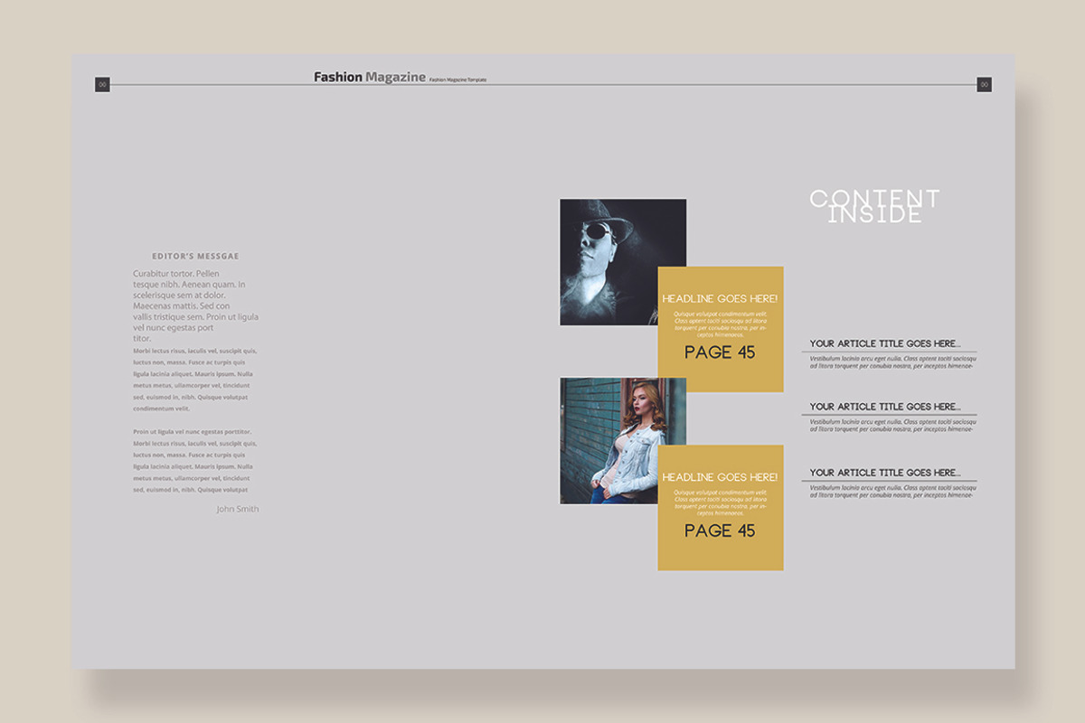 Magazine Template 04, a Magazine Template by pmvch (Photo 7 of 12)