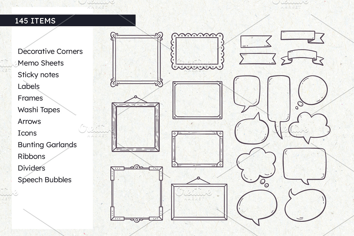 Doodle Planner Resources, a Decorative Illustration by insemar (Photo 5 of 7)