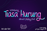 Tiasa Hurung – Vibrant svg Font, a Handwritten Font by Rashdrawn (Thumbnail 1 of 5)