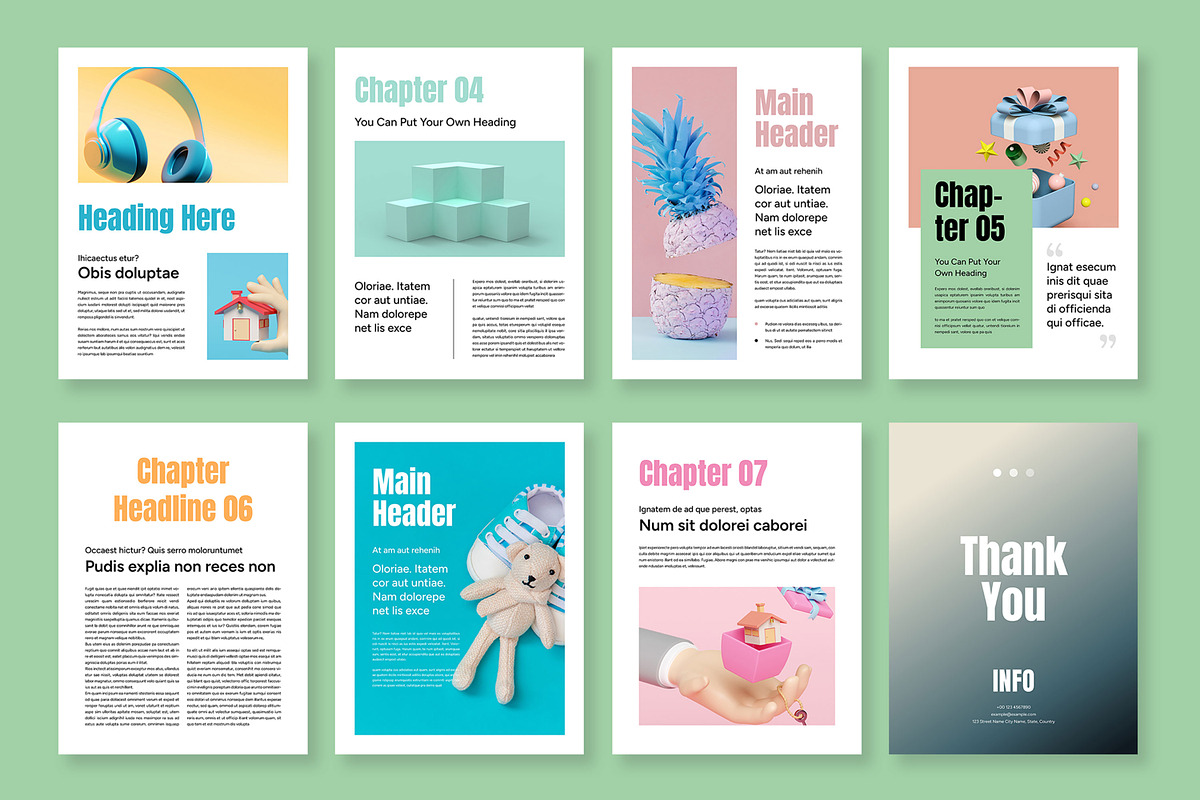 Minimal Ebook Design Layout Template, an UI Kit Template by ContestDesign (Photo 3 of 3)