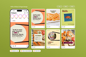 International Sushi Day, a Social Media Template by Izdihaar_Studio