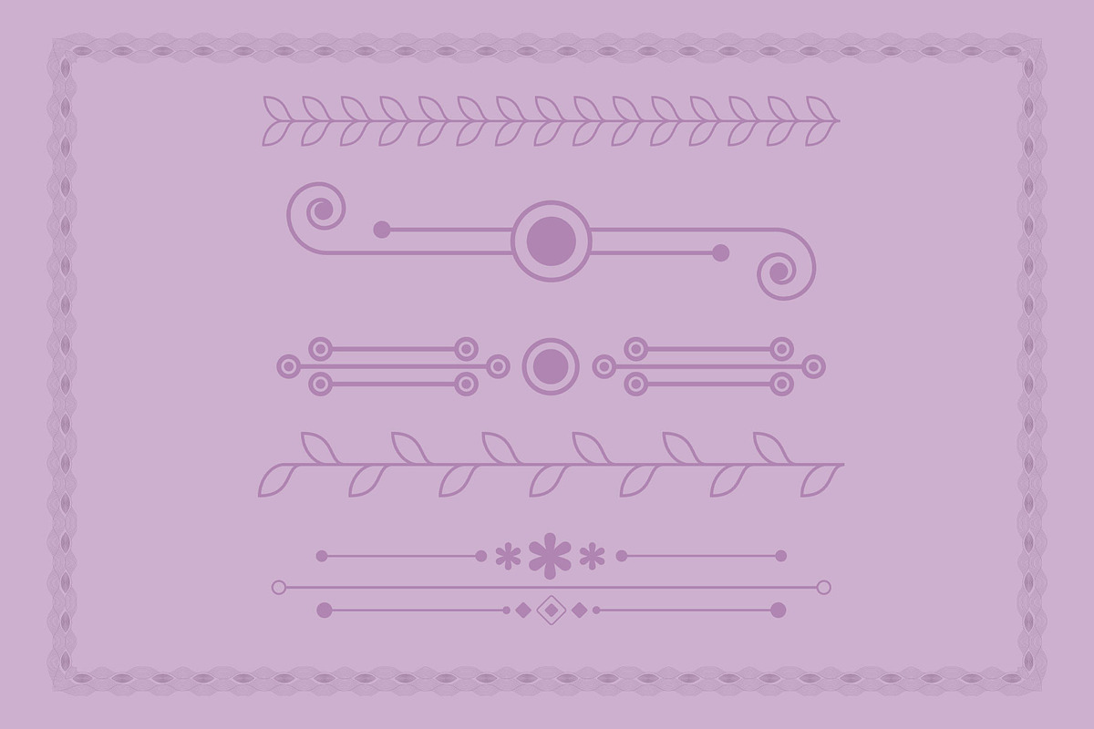 Floral Elements Dividers Collection, a Decorative Illustration by Photoshop Action (Photo 2 of 6)