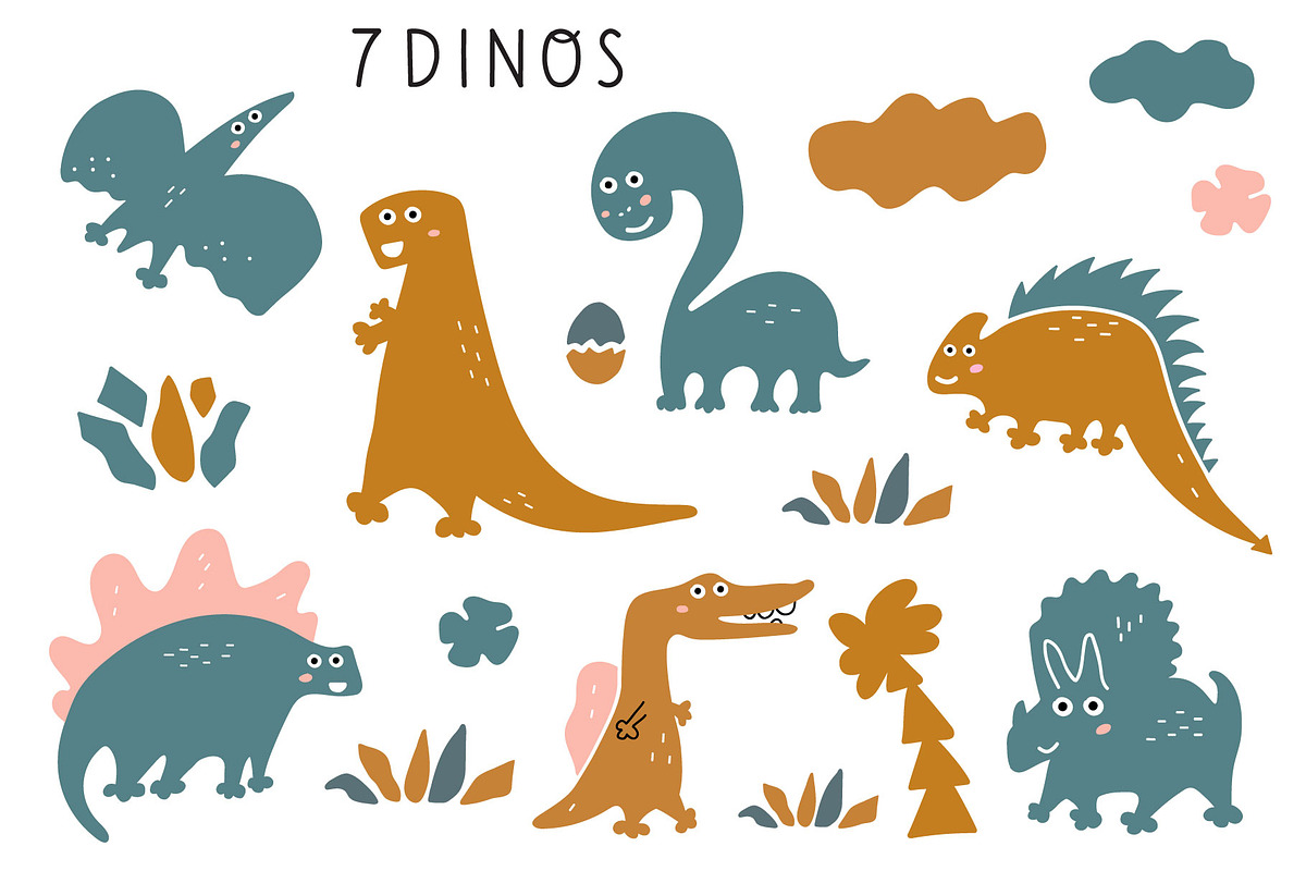 Dinosaurs, an Animal Illustration by cutelevindesign (Photo 2 of 11)